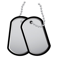 Fototapeta premium Two Blank Dog Tags
