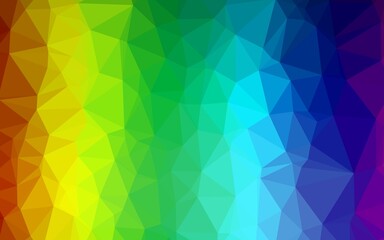 Light Multicolor, Rainbow vector shining triangular pattern.