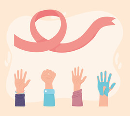 human rights, hands up