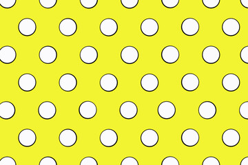 yellow background, yellow background with white polka dots,	