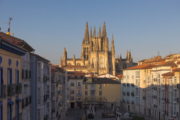 Morning View of Burgos Cathedral, Spain