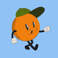 Cartoon 1930s style Orange