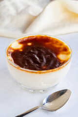 Rice pudding on a white background