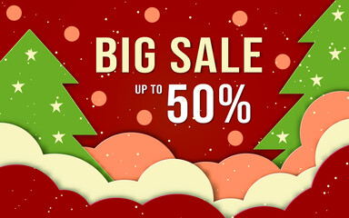 Big sale promotion banner for branding and digital marketing