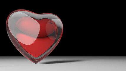 heart background illustration, red heart on black and white background