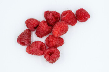 Raspberry on a white background