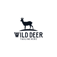 Deer vector illustration, Deer Logo Template