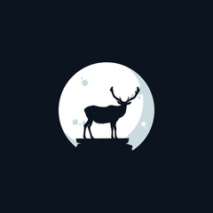 Deer vector illustration, Deer Logo Template