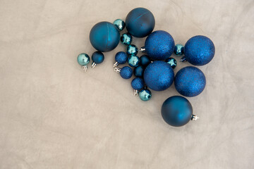 Boules de Noël bleu
