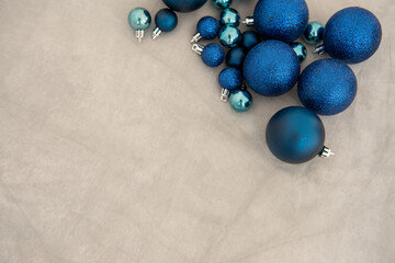 Boules de Noël bleu