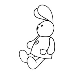 Bunny cute print. Hare fashion child vector. Lovely rabbit illustration for nursery t-shirt, kids apparel, invitation, simple Scandinavian child design