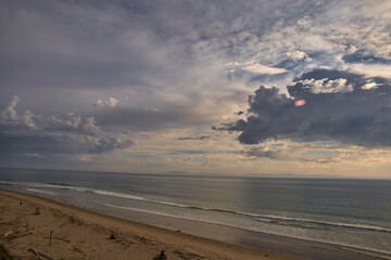 Storm clouds over Rincon point in California