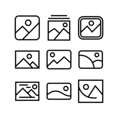 image set icon on white background	
