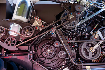 Obraz premium New modern agricultural machinery and equipment details