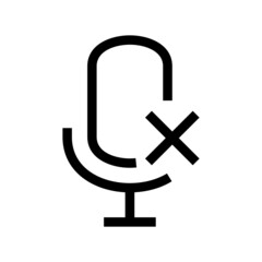 off voice icon on white background	
