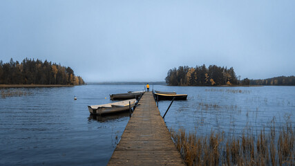 Fototapeta premium morning on the lake