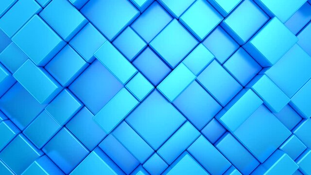 Background of Animated Cubes. Abstract motion, loop, two color, 3d rendering, 4k resolution
