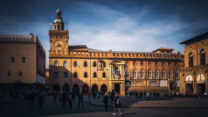 Obraz premium pittoreske Innenstadt von Bologna in der Emilia Romagna an einem warmen Oktober Tag in Italien