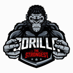 GORILLA ANIMAL VECTOR LOGO TEMPLATE