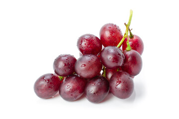 bunch of red grapes isolated