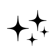 sparkle icon on white background	
