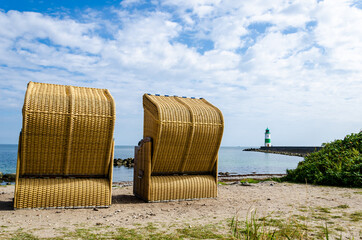 Beach chair near the Baltic Sea, Germany