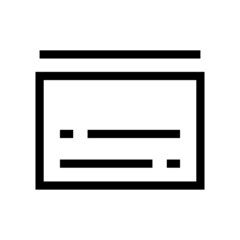 Fototapeta premium subtitle icon on white background 
