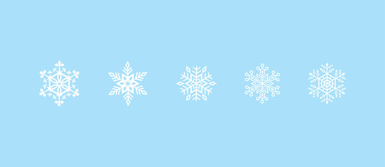 Naklejka na ściany i meble Set of stylized snowflakes