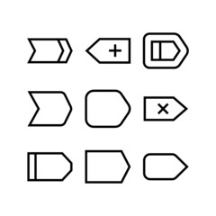 tag set icon on white background	

