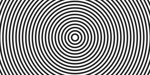 Fototapeta na wymiar Spiral round illusion pattern black line vector background design