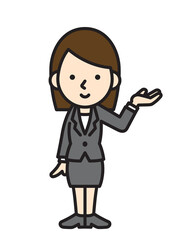 働く人　女性　サラリーマン　スーツ　ビジネスマン