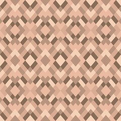 Mosaic seamless texture. Abstract pattern. Vector geometric background of triangles in beige and brown colors