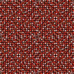 Big mosaic canvas red color. Vector seamless pattern with mosaic shapes.