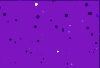 Light Purple vector backdrop with lines, circles, rhombus.