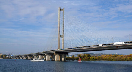 Yuzhny bridge in the city of Kiev