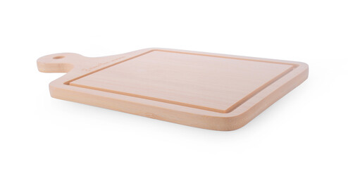 wood plate isolated on white background