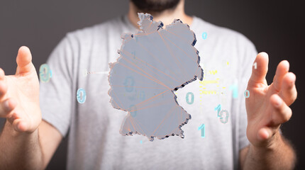 Abstract of germany map network