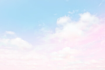 Plakat clouds watercolor tint, pink clouds gradient background sky, atmosphere air freedom