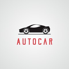 Obraz premium Auto Car Black White Vector Logo Template