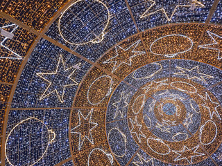 Christmas street lighting in the city