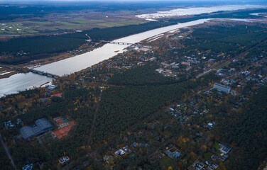 overlook from buena vista city park above alma wisconsin and the mississippi river along highway 35...