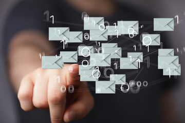 holding letter icon,email icons .Contact us by newsletter email and protect your personal...