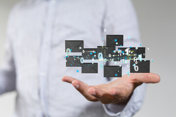 holding letter icon,email icons .Contact us by newsletter email and protect your personal...
