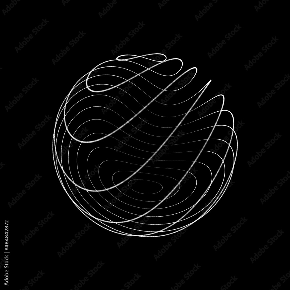 Poster sphere of particle. global network connection. futuristic technology style. 3d rendering.