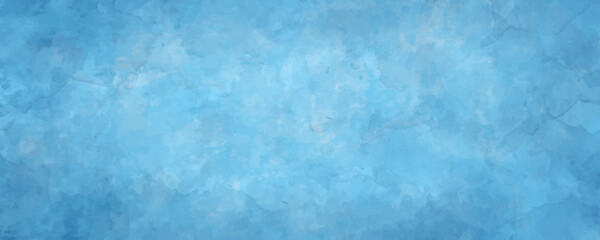 Vector watercolor blue and white texture for cards. Hand drawn vector texture. Pastel color watercolour banner. Splashes. Template for design.	