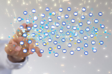 data network 3d digital info