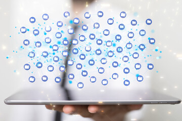 data network 3d digital info