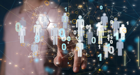 Human resource management and recruitment employment business concept