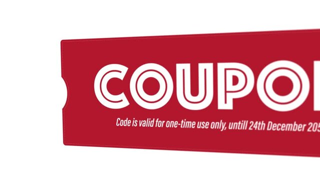 Gift voucher with coupon code vector, Discount offer of 50% graphic promo code.