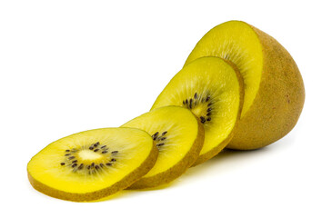 golden kiwi on white background